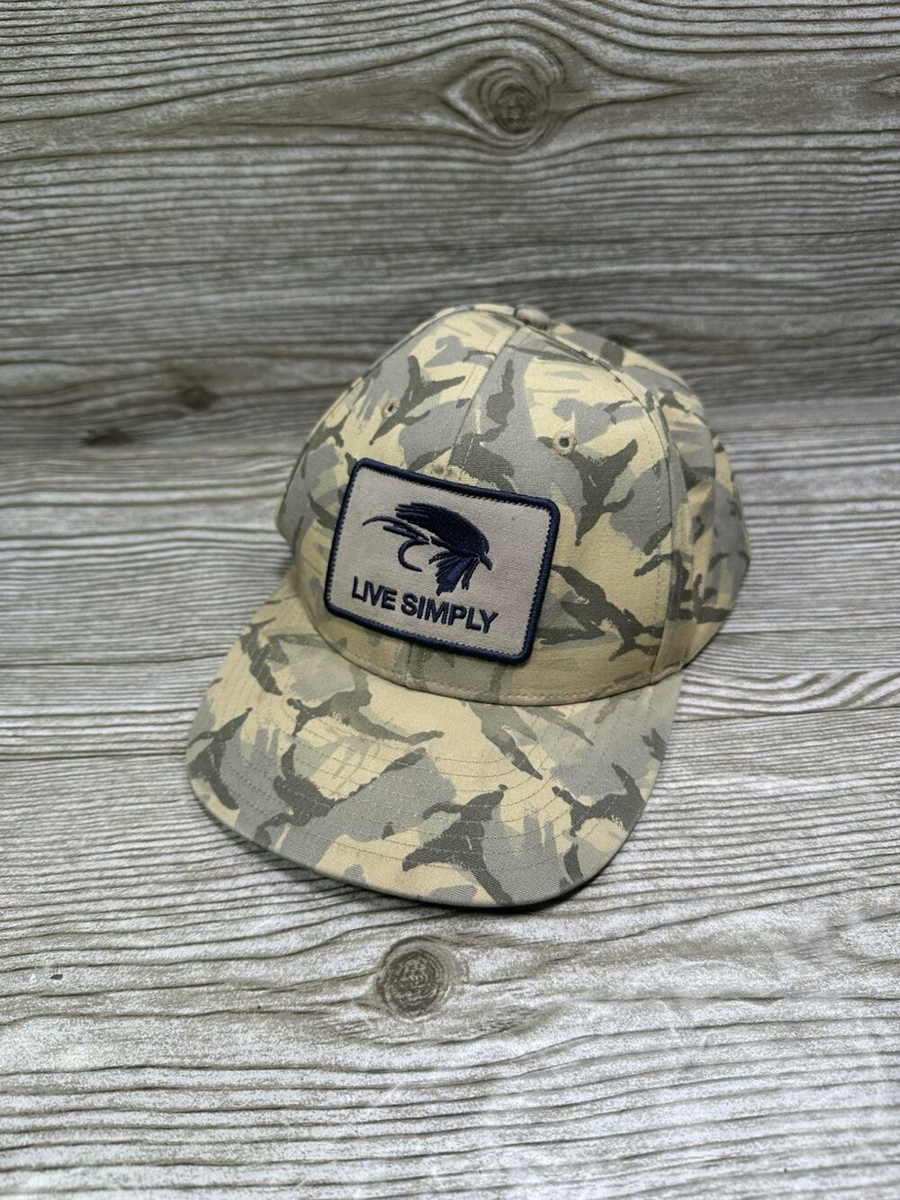 Patagonia Live Simply Fly Fishing Roger That Adjustable Camo Outdoor Hat OSFA